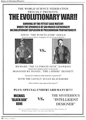 [Gould vs. Dawkins poster]